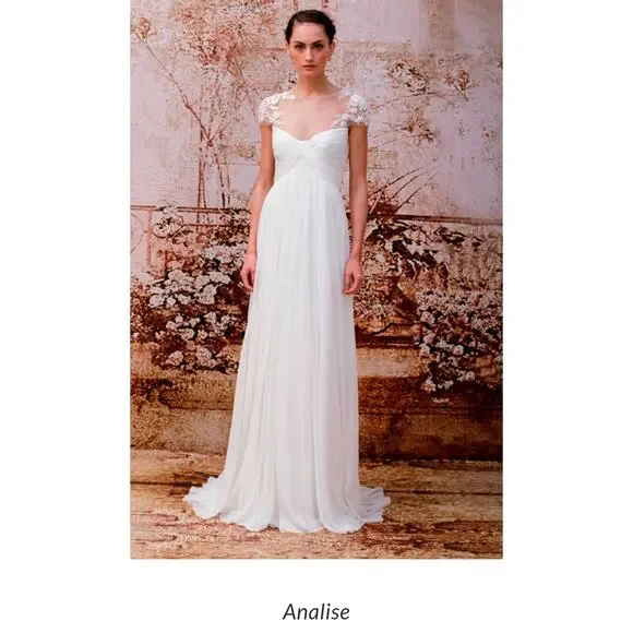 Monique Lhuillier | Dresses | Monique Lhuillier The Analise Wedding Dress Silk Chiffon Chantilly Lace Gown | Poshmark Monique Lhuillier | Dresses | Monique Lhuillier The Analise Wedding Dress Silk Chiffon Chantilly Lace Gown | Poshmark